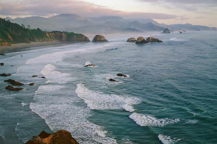 Oregon Coastline at Sunset